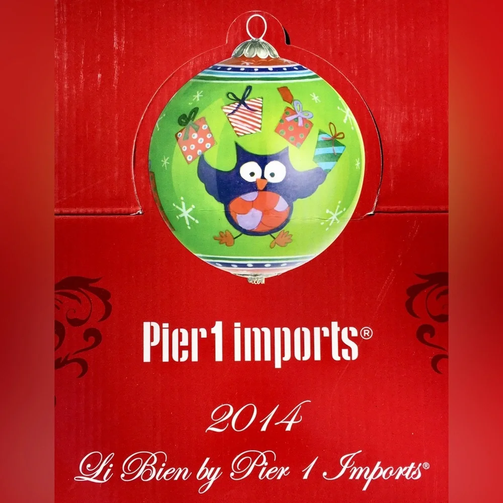 *Pier 1 Li Bien 2014 Boxed Vintage Collectors Owl Ornament